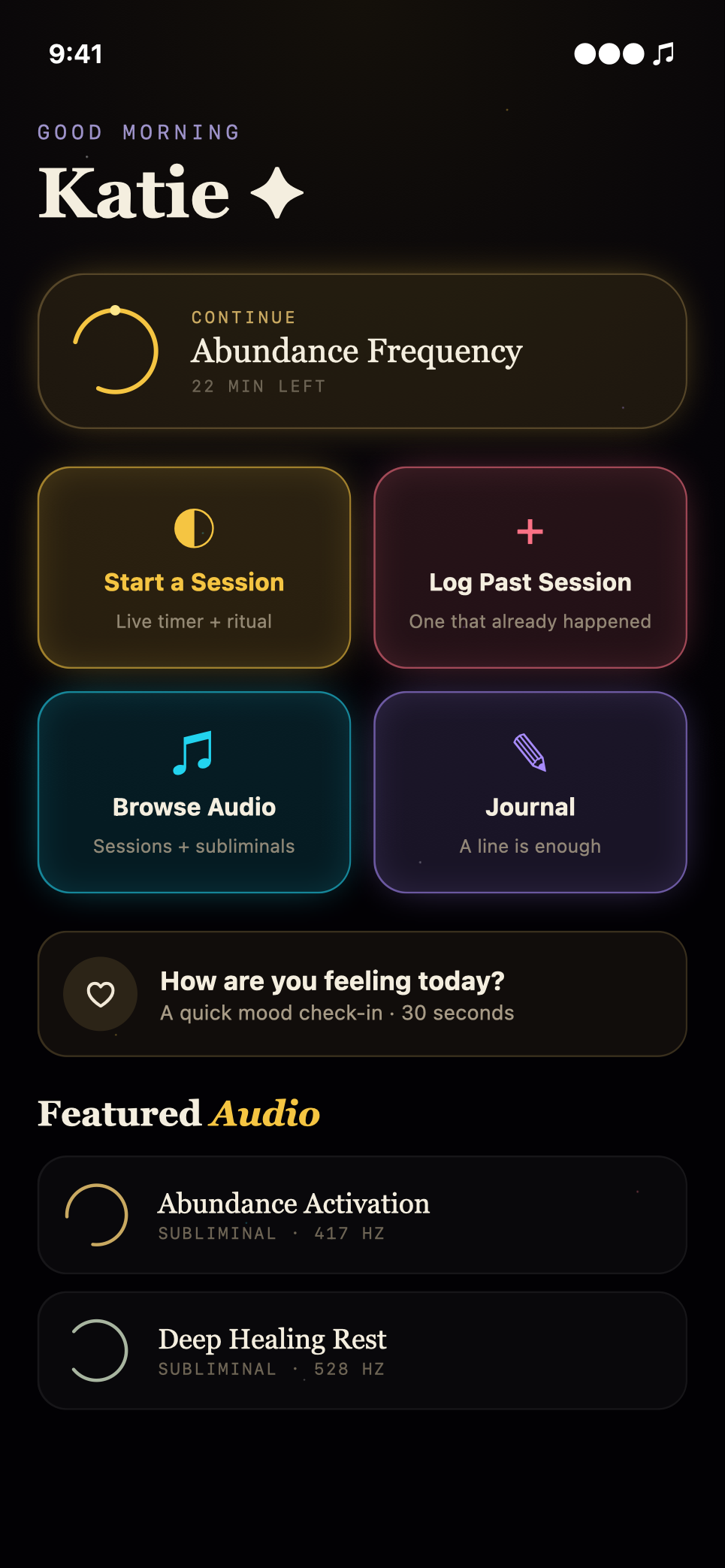 The We Be Now app during a session